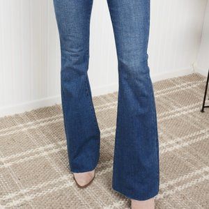 Judy Blue Tummy Control Distressed Flare Jeans – Medium Rise Stretch Denim for Women